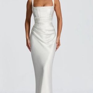 Babyboo Elegant White Evening Gown